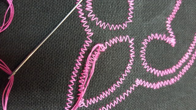 Spiral eye knot on back